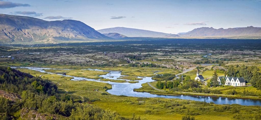 Arany körút Izland - A Thingvellir Nemzeti Park látképe felülről