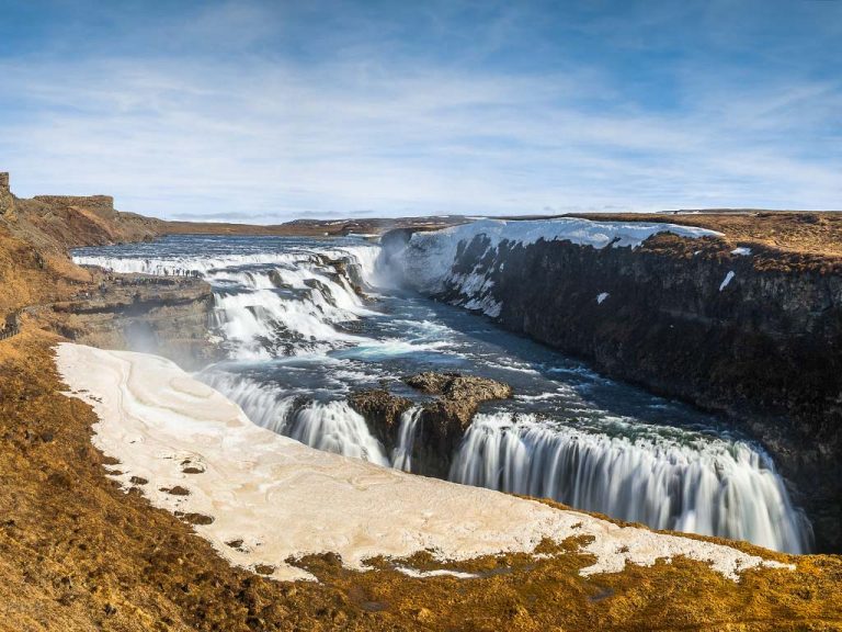 Izland Arany Körút - A Gullfoss vízesés