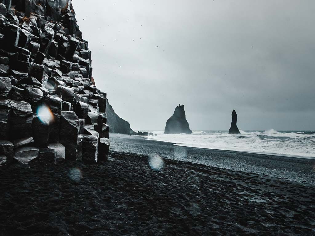 A Reynisfjara-part rossz időben is gyönyörű