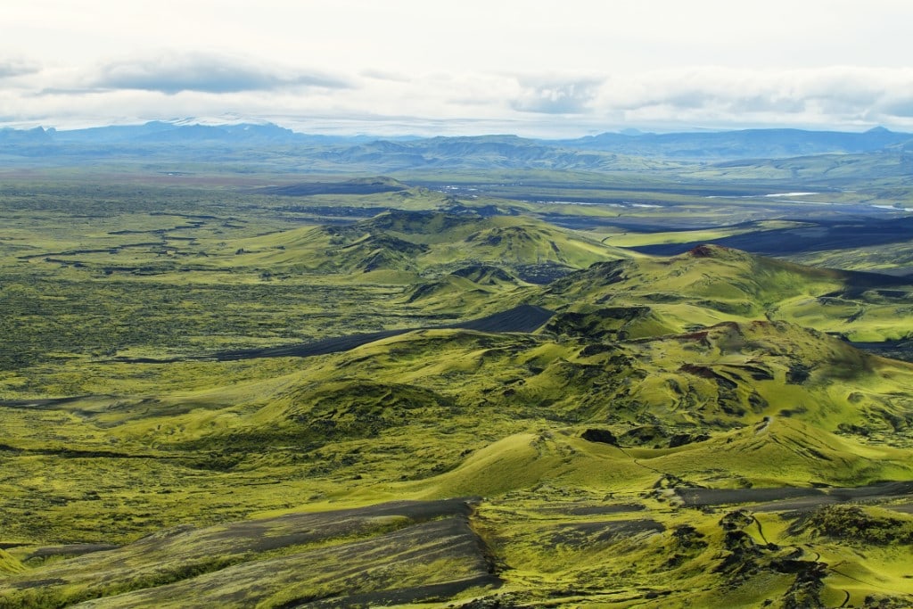 Kráterlánc az izlandi Felfölfön