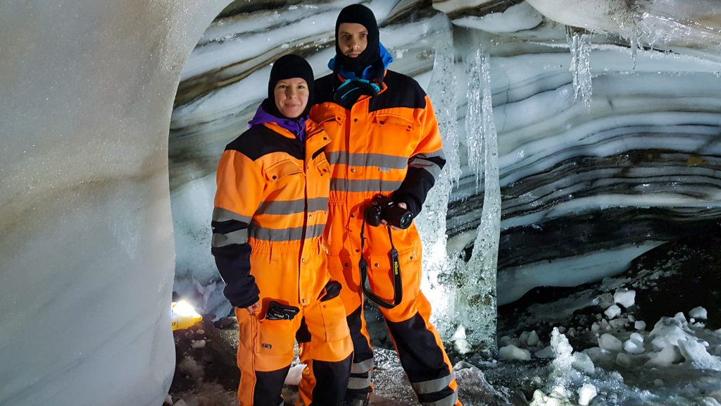 Jégbarlangban a Langjökull gleccseren