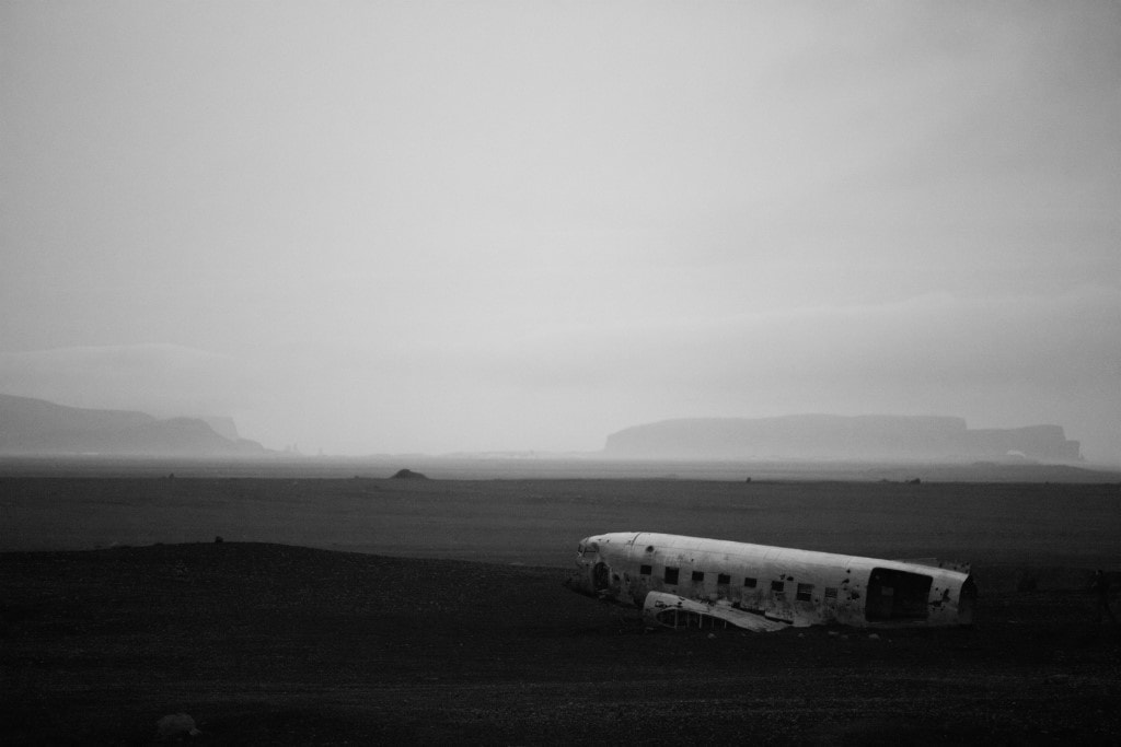 izland relűlőgép-roncs fekete sivatag