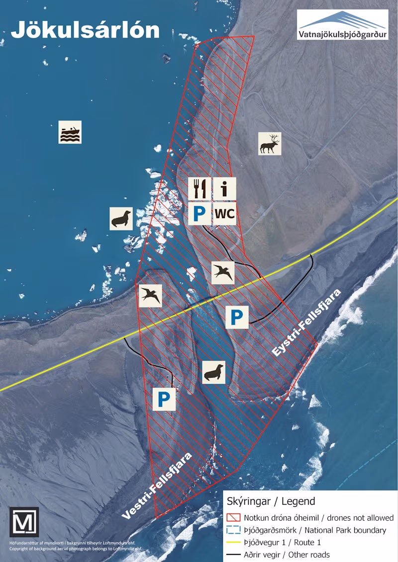 izland dronozas jokulsarlon