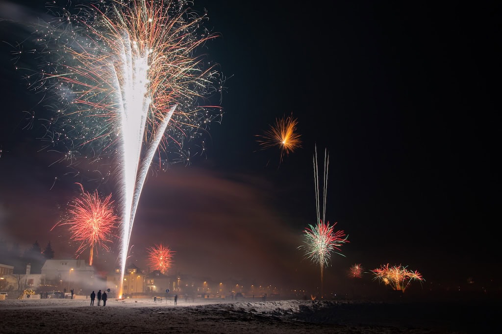 Szilveszteri tűzijáték Izlandon