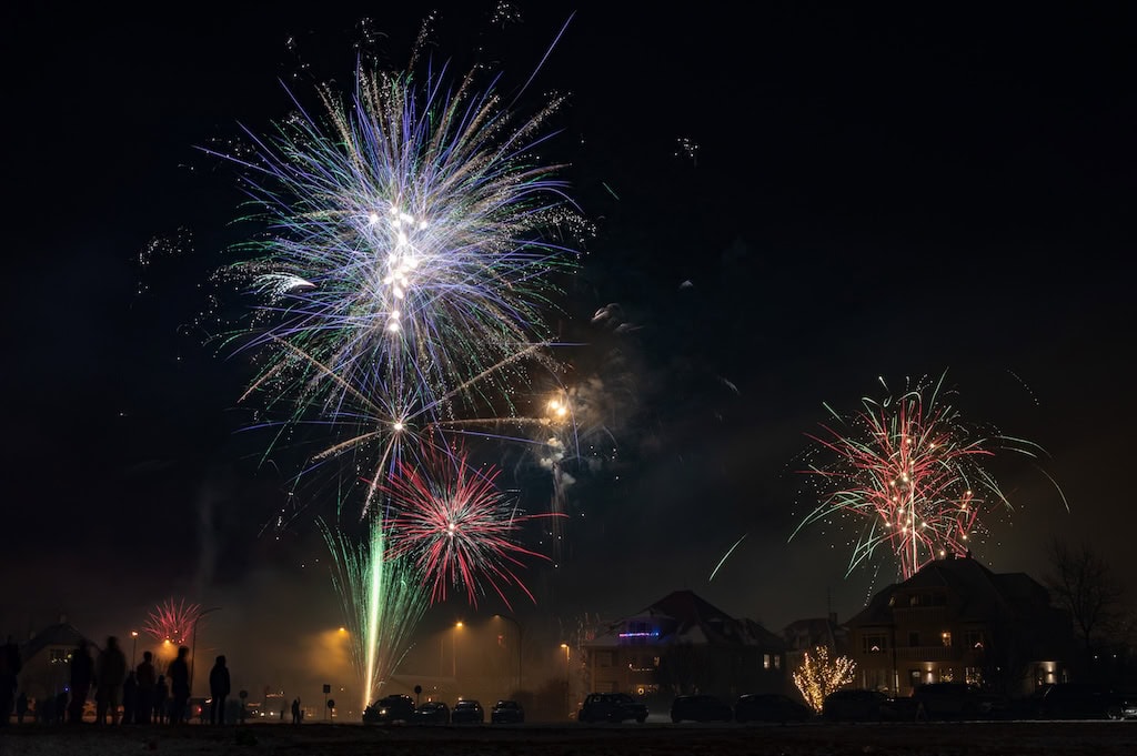 Szilveszteri tűzijáték Izlandon