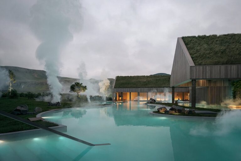 Reykjaböð geotermikus spa Izlandon